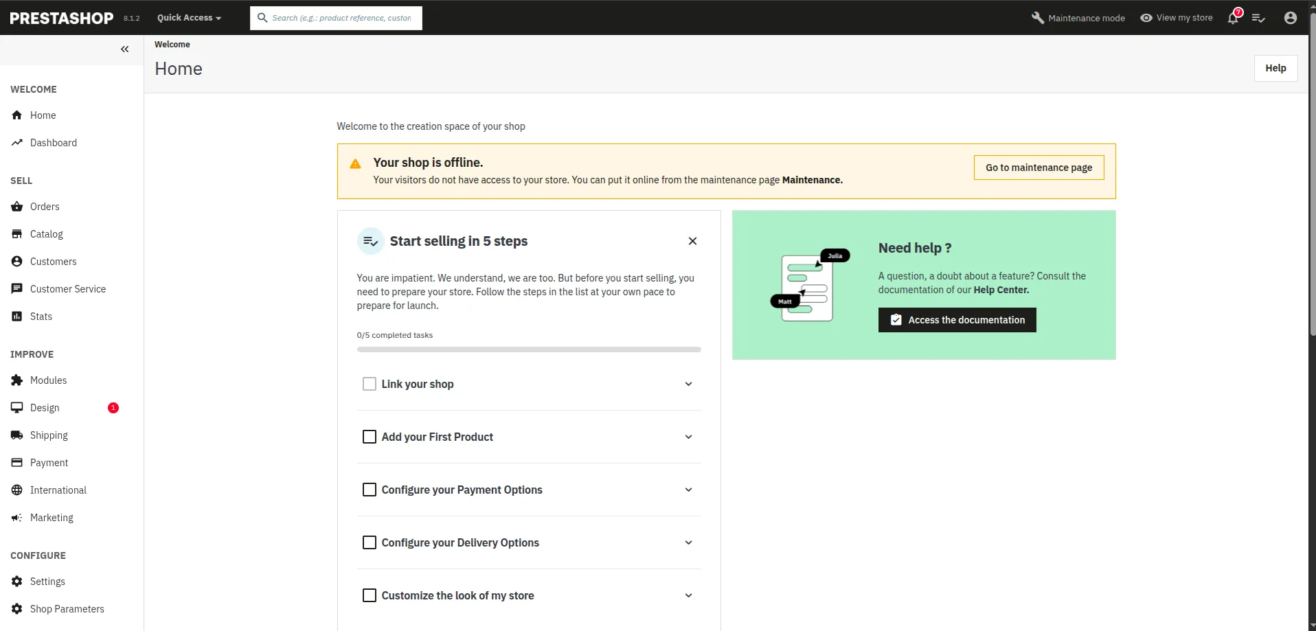 cài đặt PrestaShop trên CyberPanel