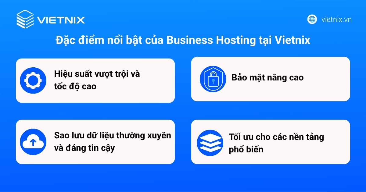 Những đặc điểm nổi bật của Business Hosting tại Vietnix