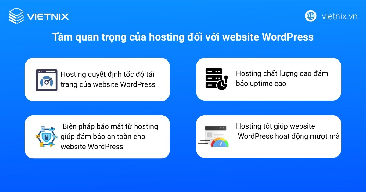 Tầm quan trọng của hosting đối với website WordPress