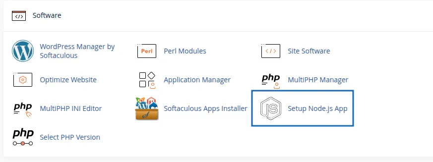 Truy cập NodeJS App trên cPanel