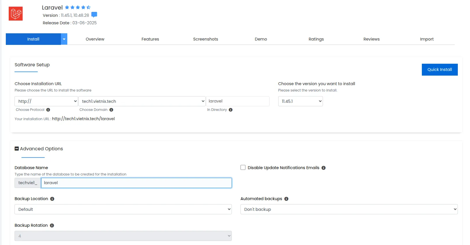 cai dat softaculous tren whm cpanel 7