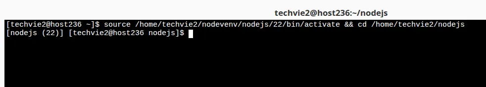 Chạy các lệnh cấu hình app Node.js
