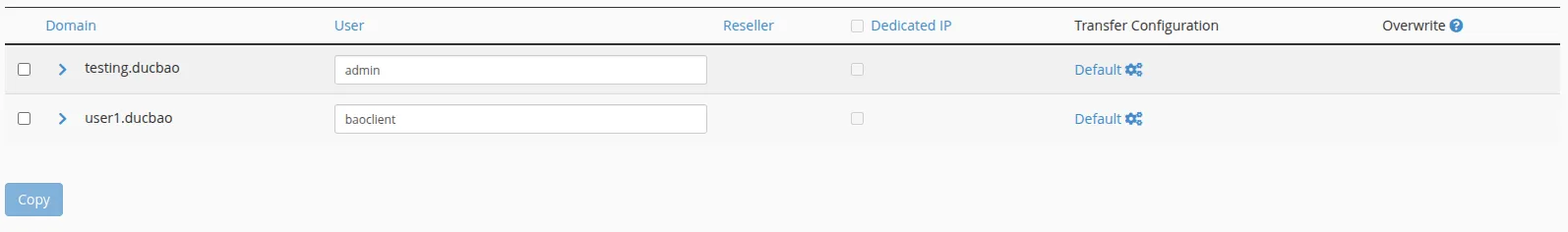 chuyển DirectAdmin sang cPanel