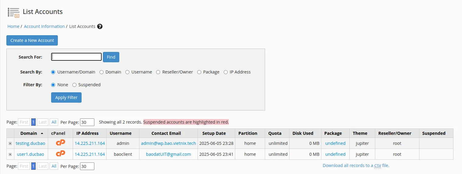 chuyển DirectAdmin sang cPanel