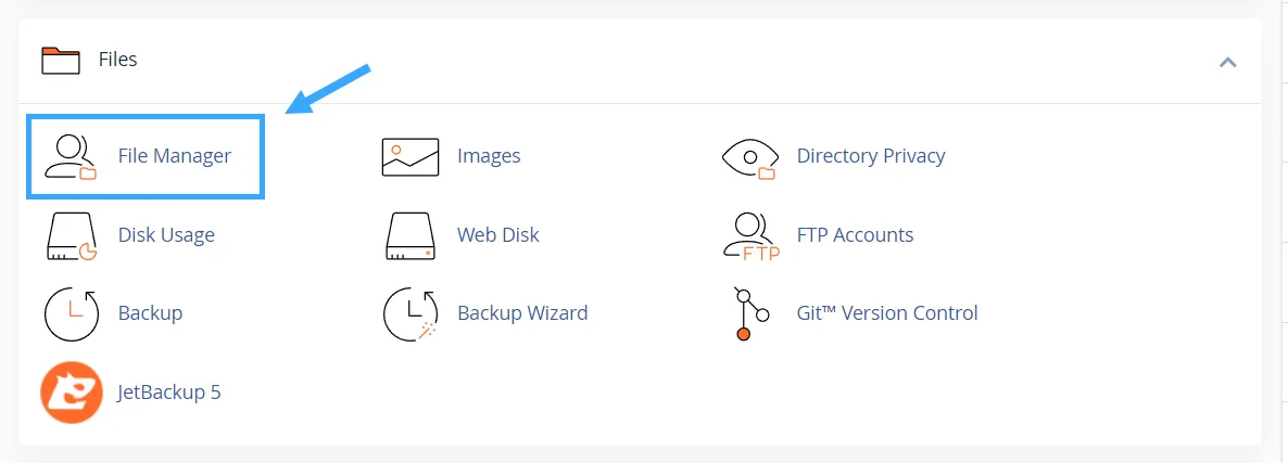 Chọn File Manager