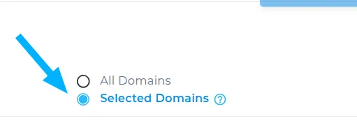 Chọn Selected Domain