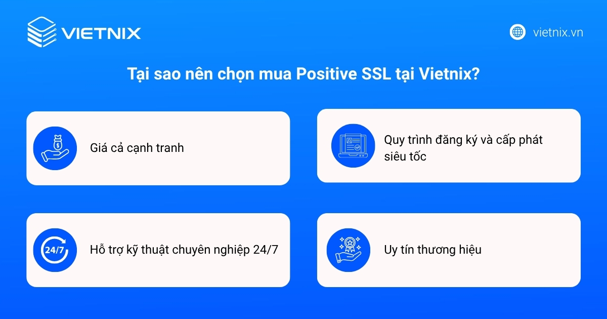 Lí do nên mua chứng chỉ Comodo Positive SSL tại Vietnix