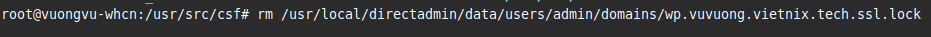 Xóa file khóa SSL qua SSH