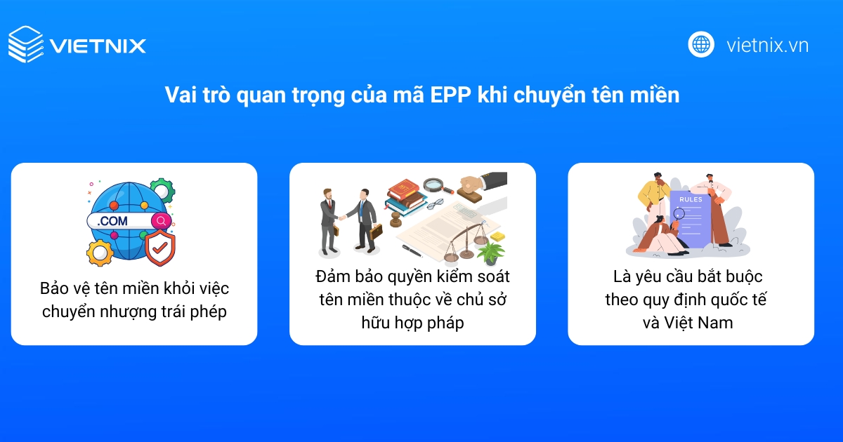 Mã EPP có vai trò quan trọng với người dùng khi chuyển tên miền