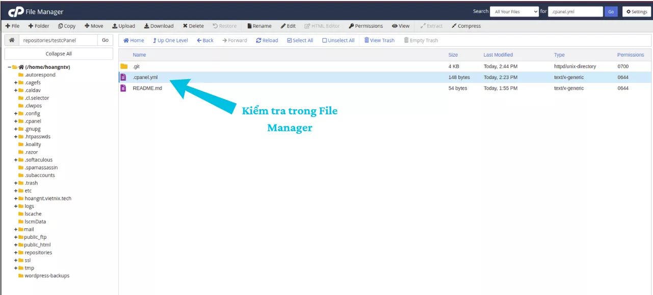 Kiểm tra các thay đổi đã triển khai 