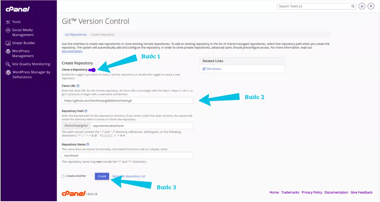 Tạo kho chứa mới 