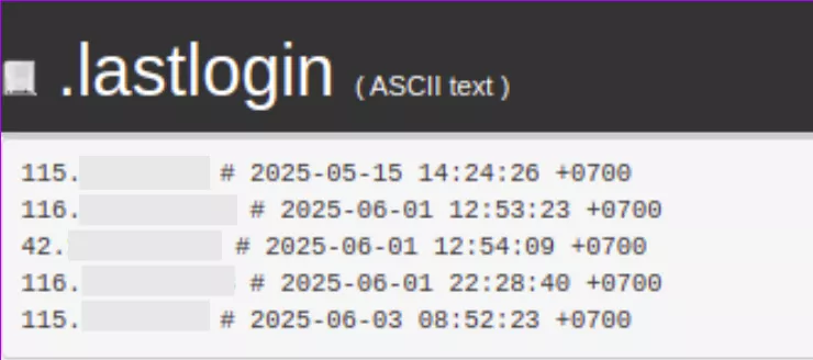 Kiểm tra thông tin lịch sử login vào cPanel 