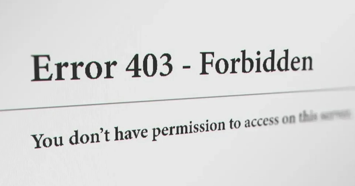 Dấu hiệu nhận biết lỗi 403 Forbidden Error