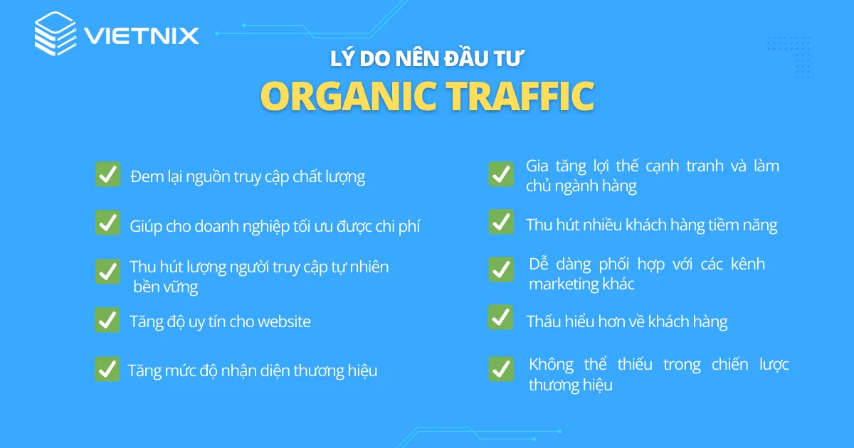 Những lý do nên đầu tư vào organic traffic