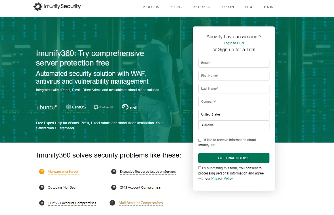 Nhận Key Imunify360