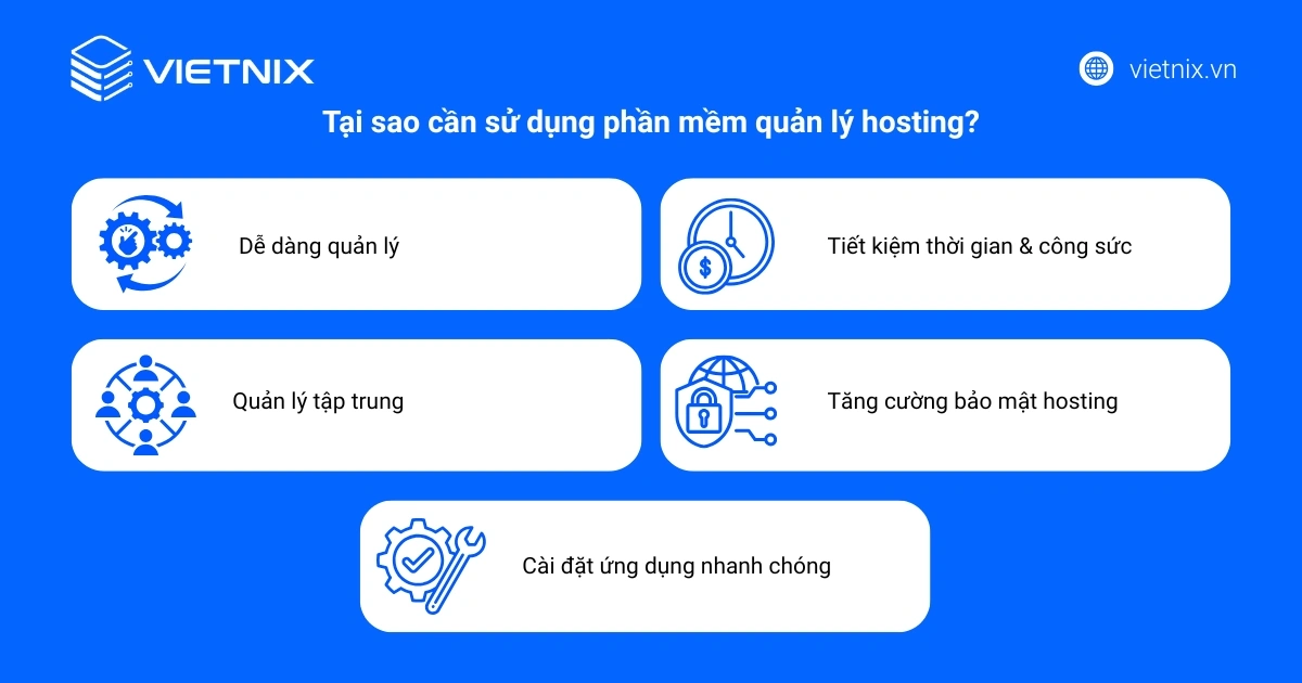 Ưu điểm của phần mềm quản lý hosting