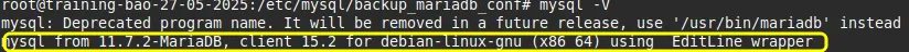 nâng cấp MariaDB 11. 7 trên CyberPanel