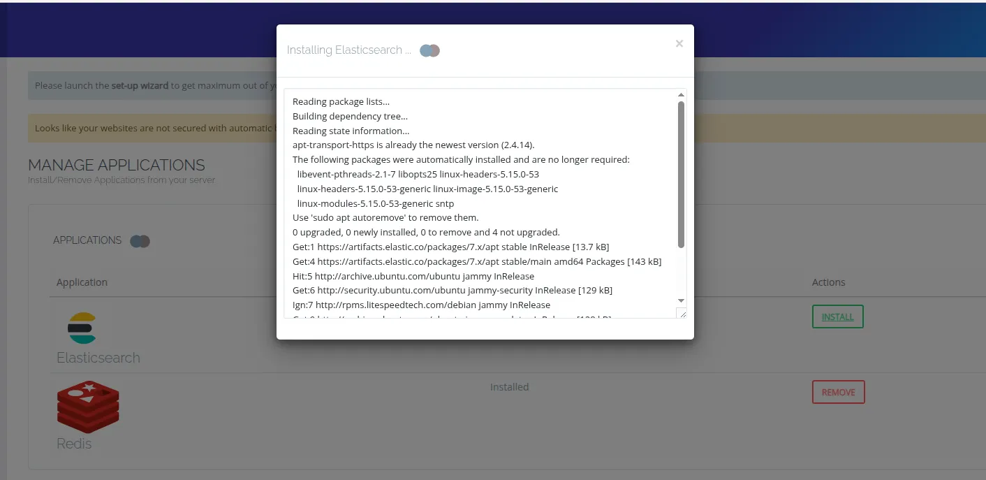Quá trình cài đặt sẽ tự động diễn ra