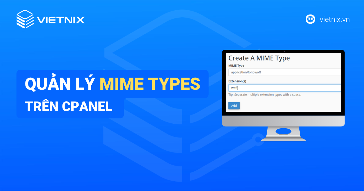 quan ly mime types tren cpanel
