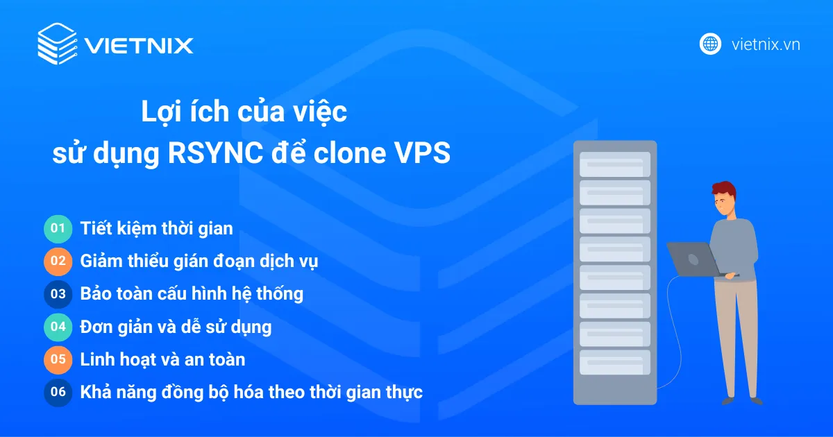 Lợi ích của việc sử dụng RSYNC để clone VPS