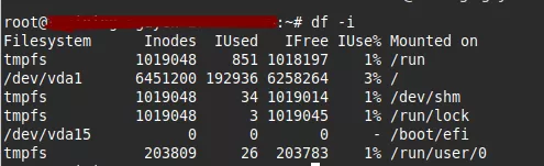 Kiểm tra mức sử dụng inode 