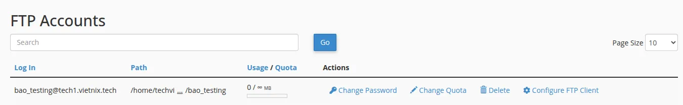 Hướng dẫn sử dụng User Manager trên cPanel