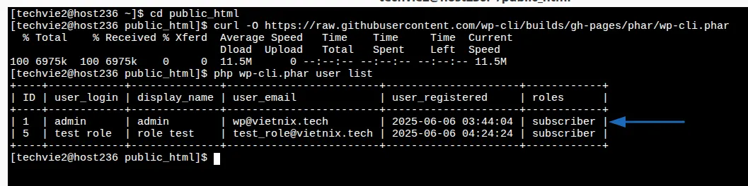 bước 2 sửa lỗi mất quyền Admin trong WordPress