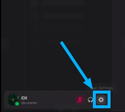 Chọn User settings