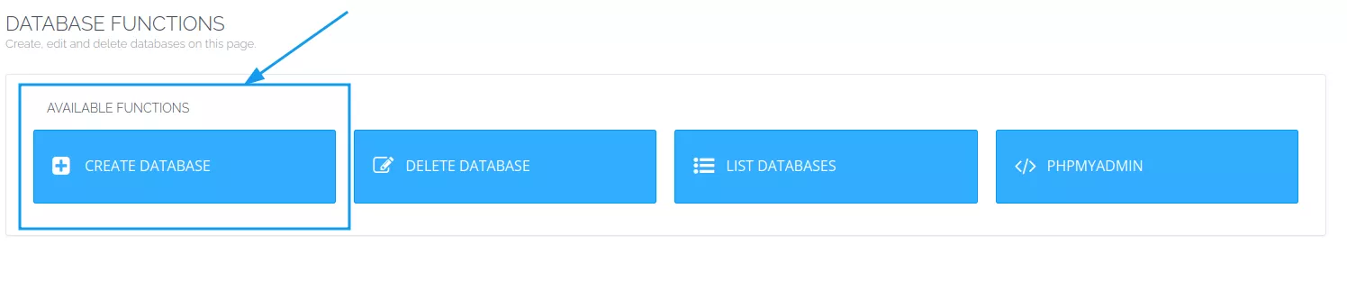 Hướng dẫn tạo database trên CyberPanel nhanh chóng 16 Chọn Create Database
