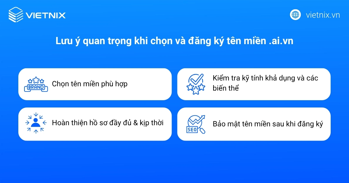 Lưu ý quan trọng khi chọn và đăng ký tên miền .ai.vn