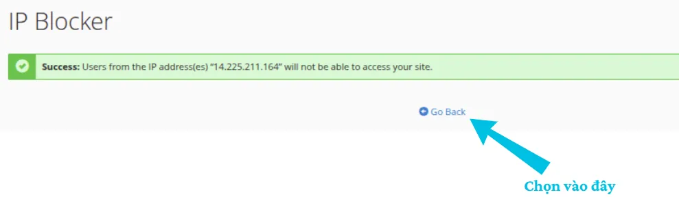 Thông báo thêm địa chỉ IP thành công