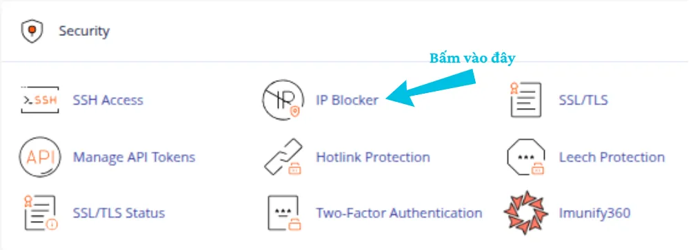 Truy cập IP Blocker trên cPanel