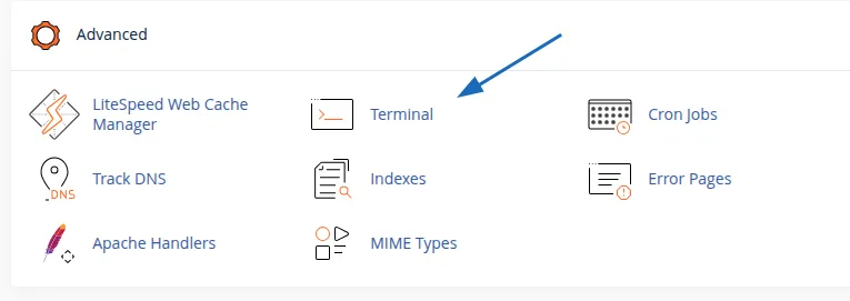 Truy cập Terminal trên cPanel