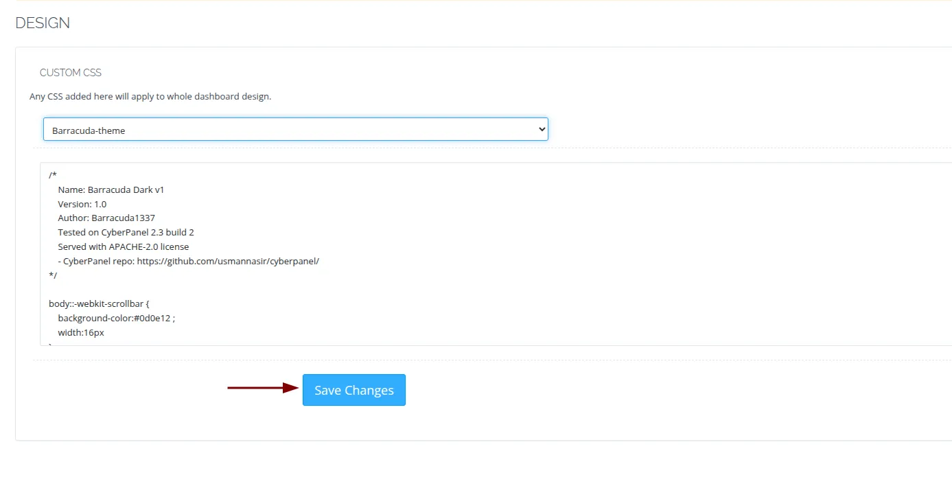 Tùy chỉnh CSS riêng