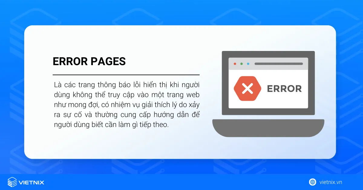 tùy chỉnh error pages trên cPanel