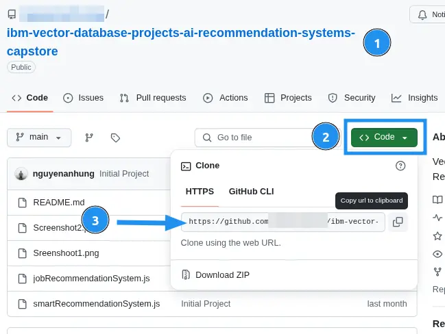 Cách 2: Clone về máy bằng Git