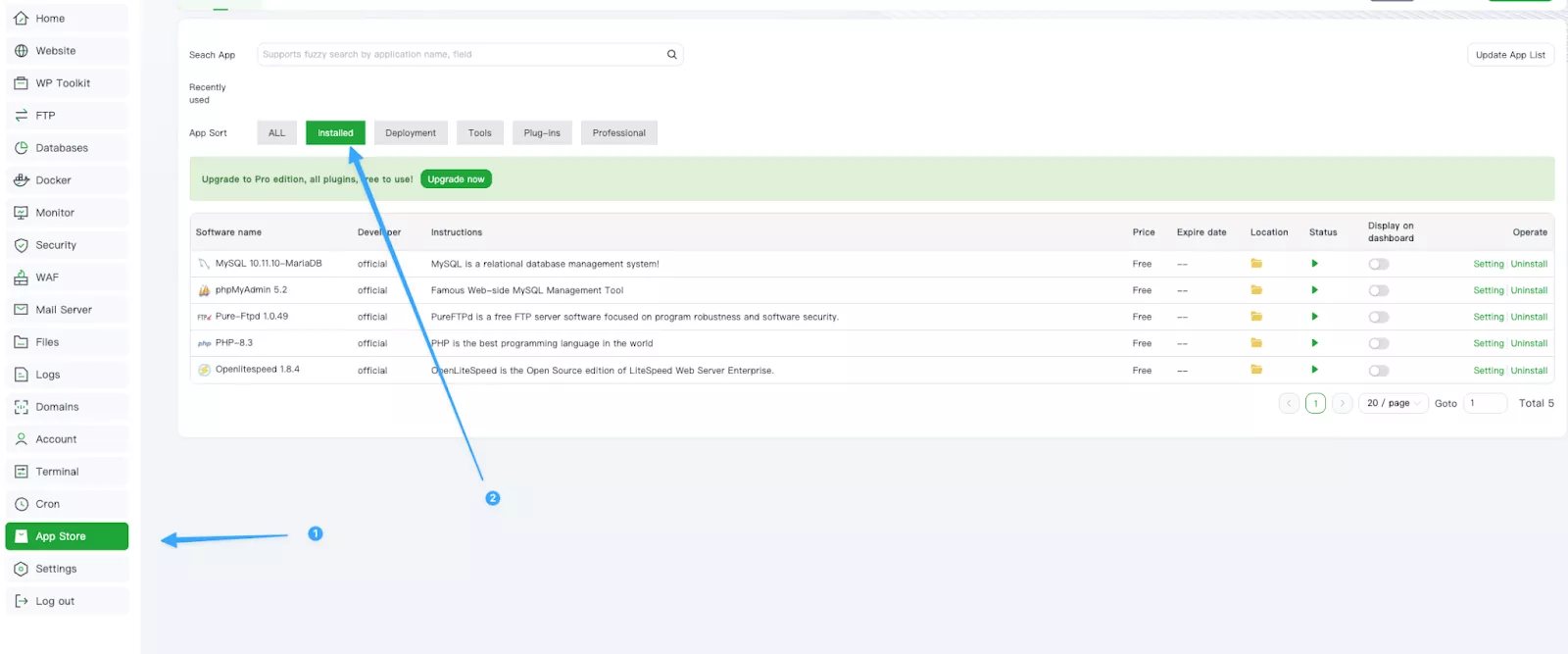 Kiểm tra sau cài đặt