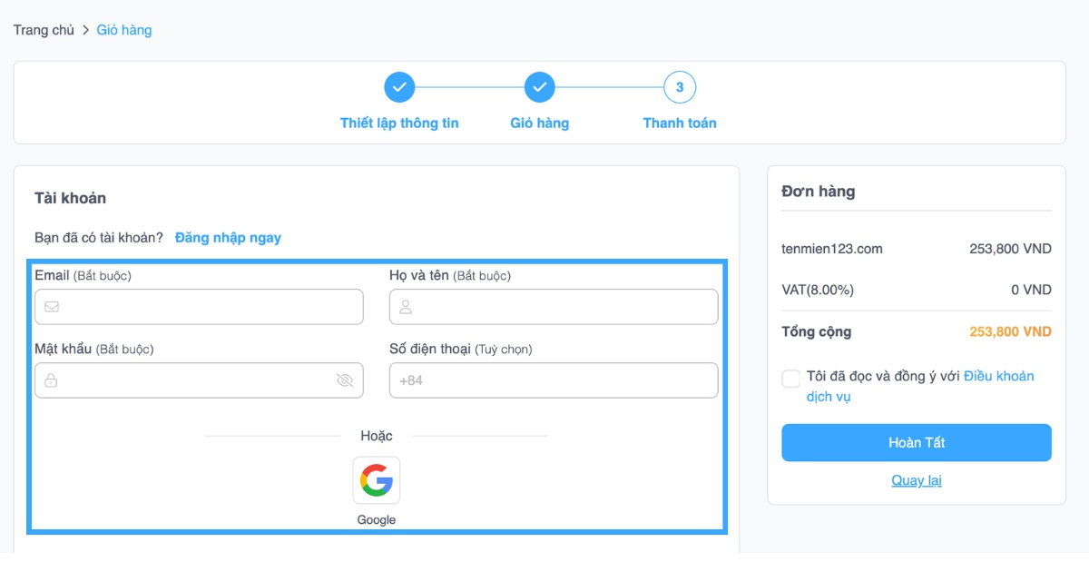 Cung cấp thông tin chủ thể