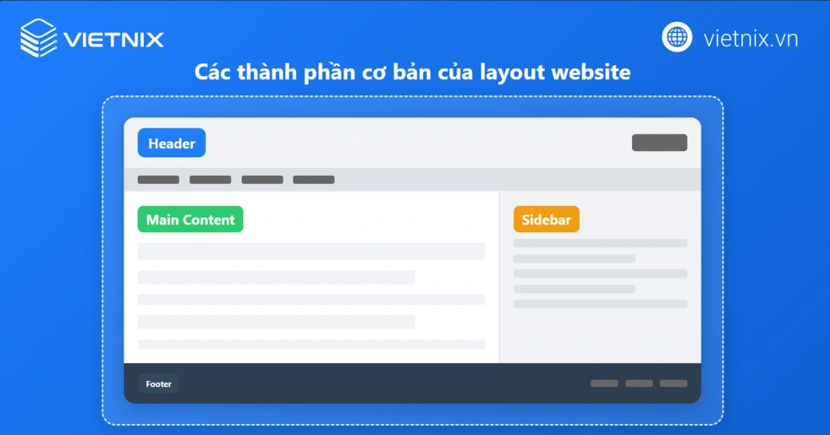 Các thành phần web xây dựng bố cục chuẩn dễ tương tác