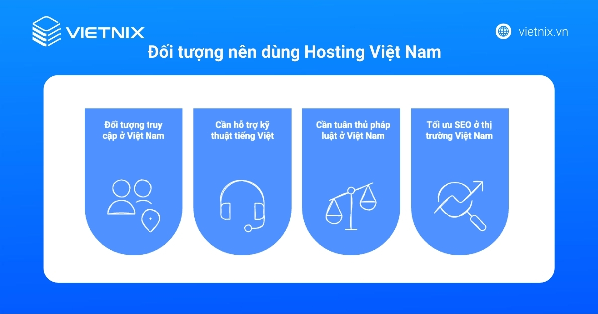 Hosting Việt Nam là phù hợp phù hợp cho nhiều đối tượng