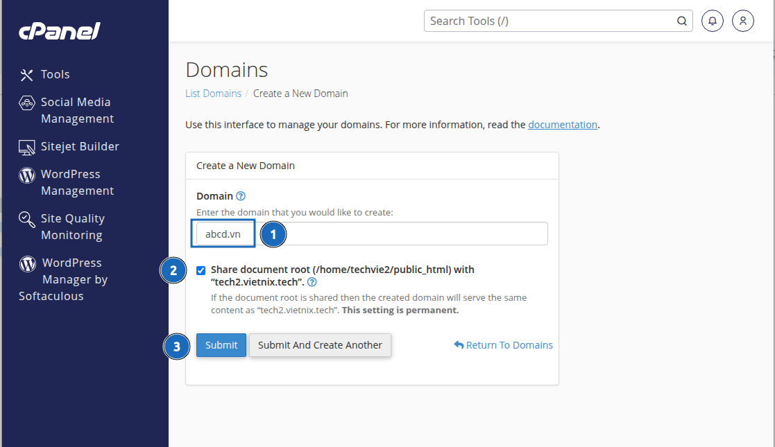 Bạn nhấn Submit để hoàn tất