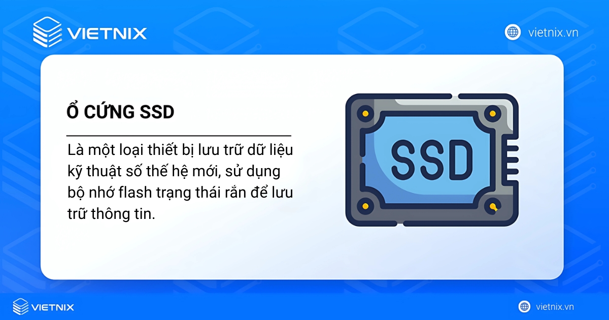 Ổ cứng SSD (Solid State Drive) là một loại thiết bị lưu trữ dữ liệu kỹ thuật số thế hệ mới