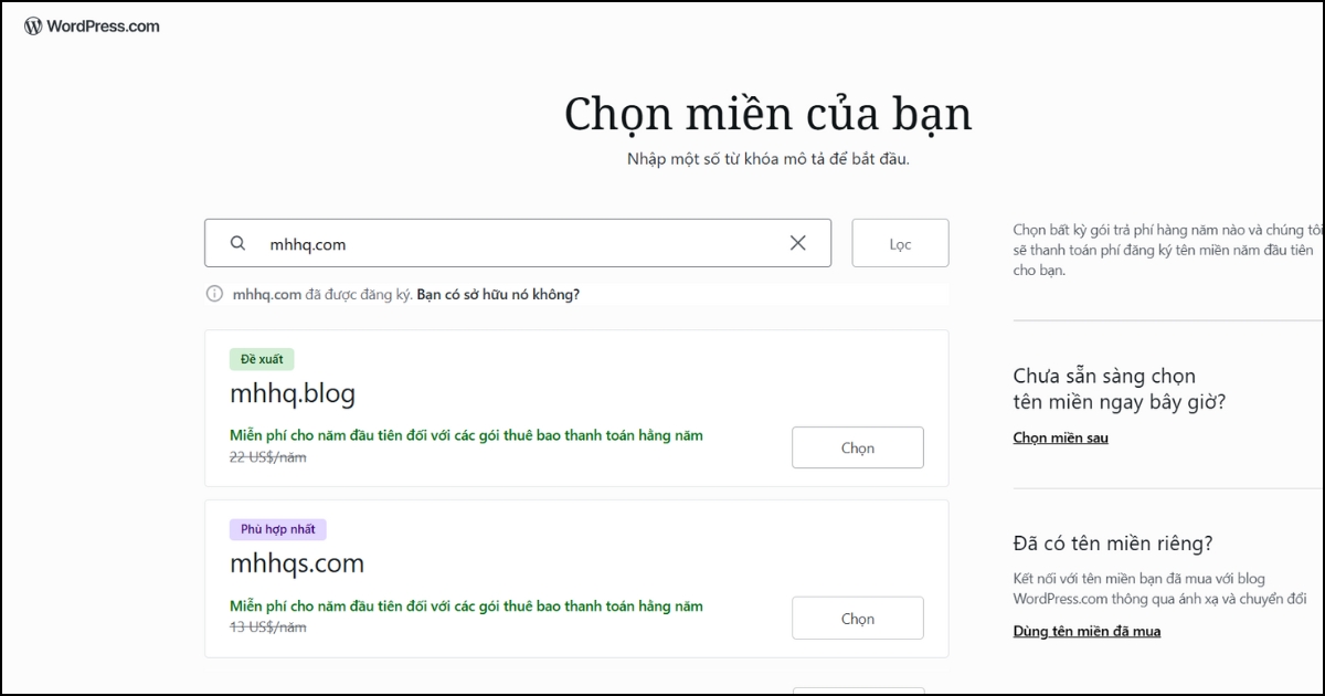 Sau đó click vào ô Chọn.
