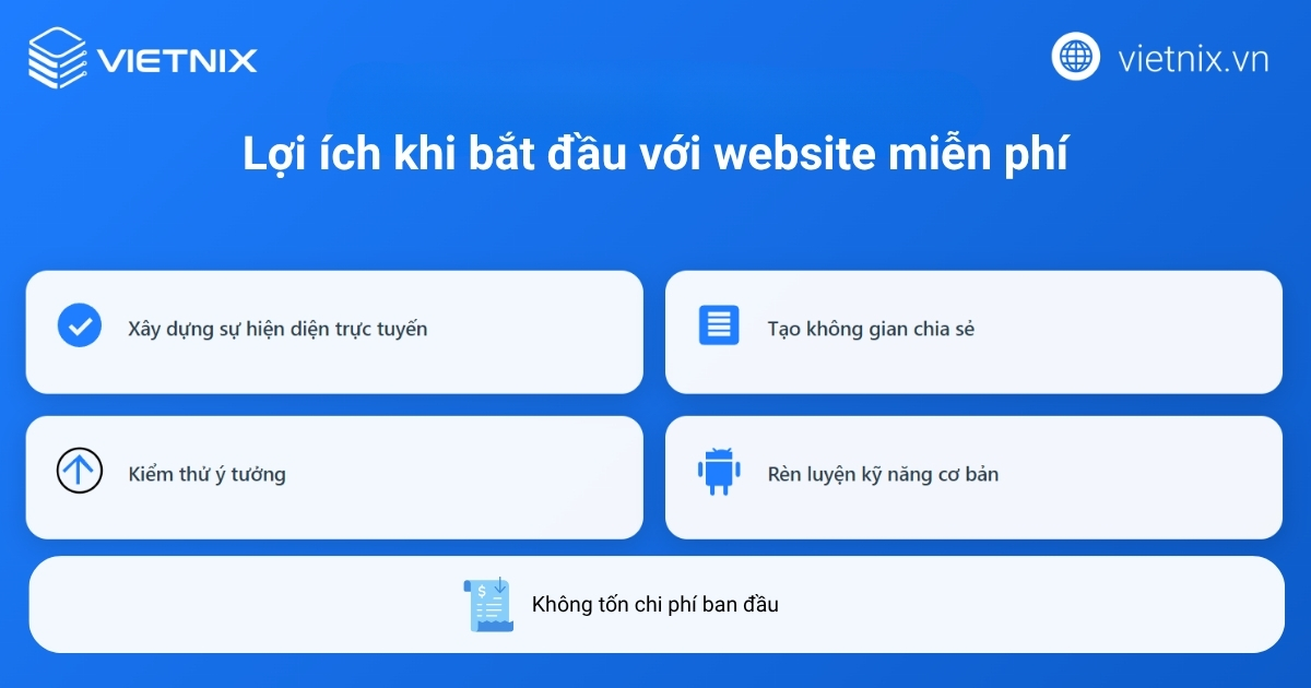 Lý do phổ biến để chọn website miễn phí