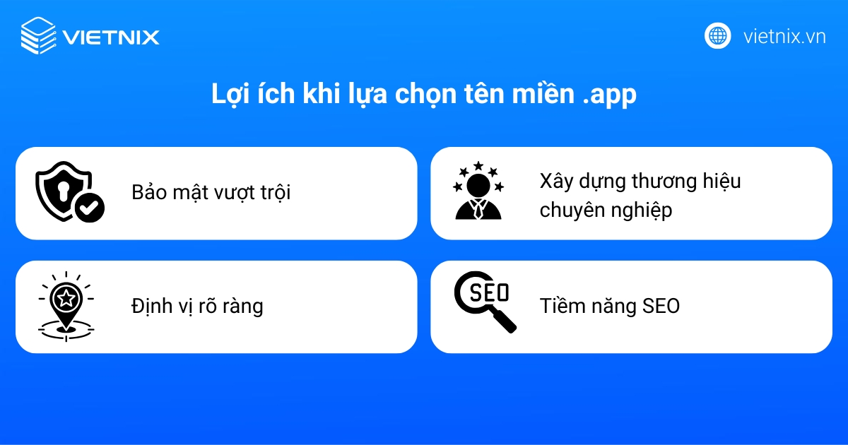 Lợi ích khi lựa chọn tên miền .app