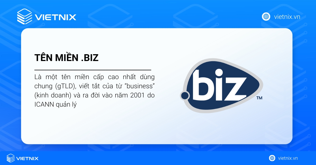 Tên miền .biz là gì? Lợi ích, cách đăng ký tên miền .biz 19 Tên miền .biz là tên miền cấp cao nhất dùng chung
