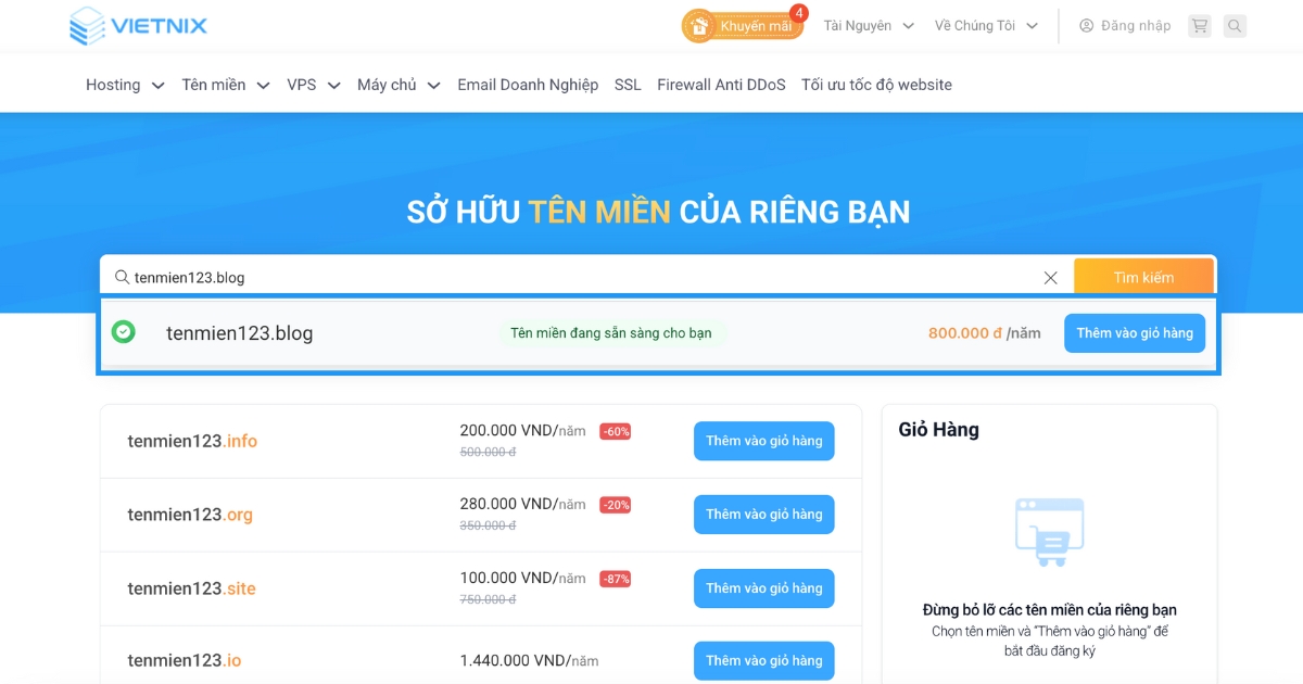  Ở bước này, bạn nhấn nút Thêm vào giỏ hàng.