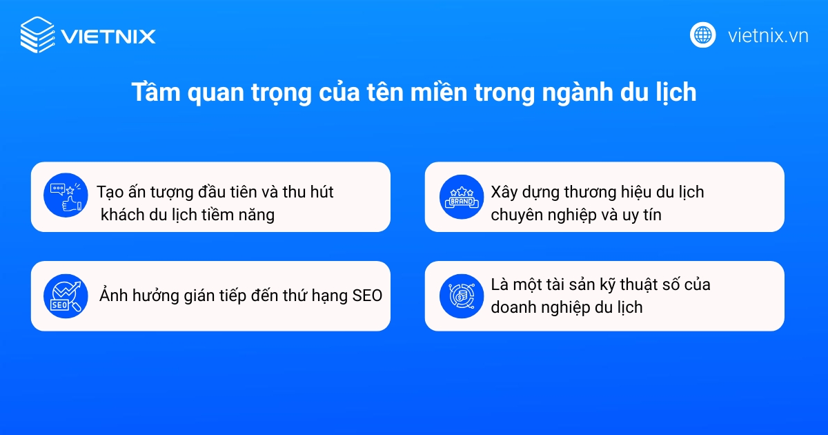 Cách chọn tên miền cho ngành du lịch phù hợp, dễ nhớ 17 Tầm quan trọng của tên miền trong ngành du lịch là rất lớn