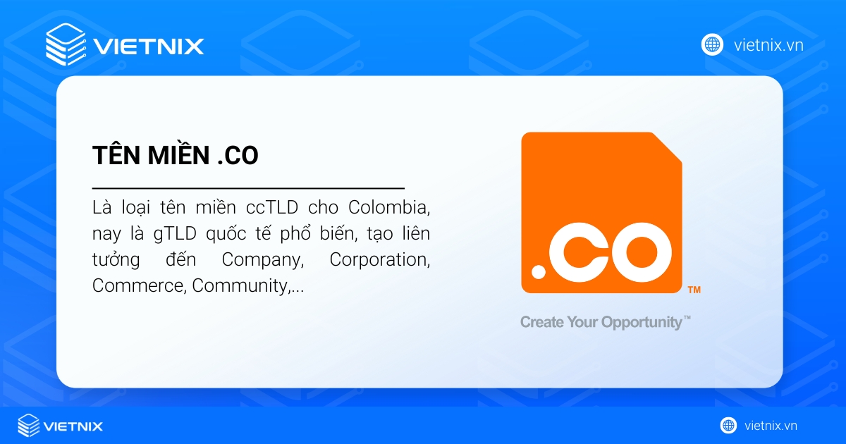 Tên miền .CO là gì? So sánh tên miền .CO với .COM và cách đăng ký chi tiết 28 là loại tên miền ccTLD cho Colombia, nay là gTLD quốc tế phổ biến