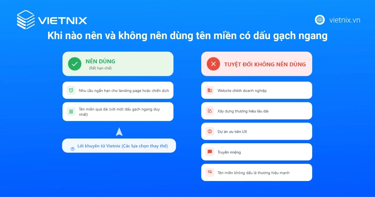 Có nên dùng tên miền có dấu gạch ngang không?
